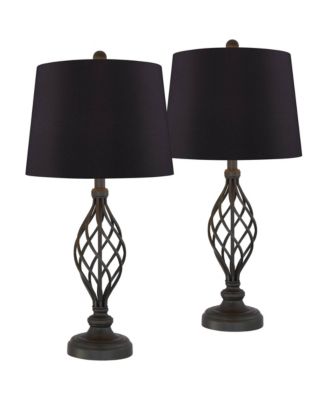 Annie Modern Industrial Table Lamps 28" Tall Set of 2