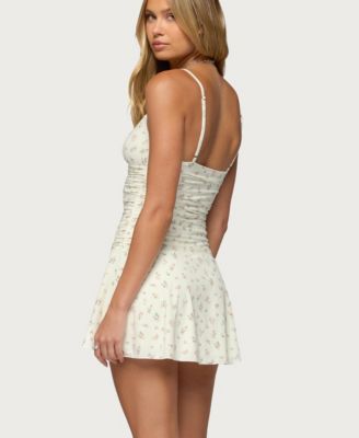 Women's Lushia Floral Ruched Mini Dress