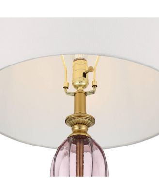 Clarrissa 31 1/2" Tall Fluted Vase Large Traditional End 3-Way Table Lamp  Brass Finish Glass Single Living Room