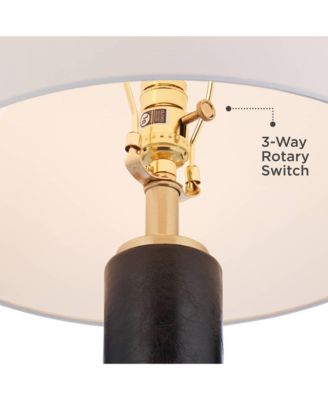 Possini Euro Rainier 30 1/2"H Faux Leather Table Lamp with Dimmer