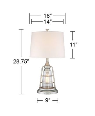 Fisher 28 3/4" Tall Lantern Industrial End Table Lamps Set of 2 Night Light