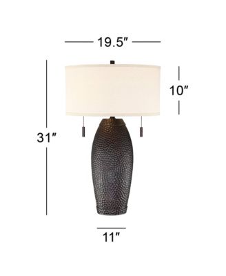 Noah 31" Tall Vase Farmhouse Rustic End Table Lamps Set of 2