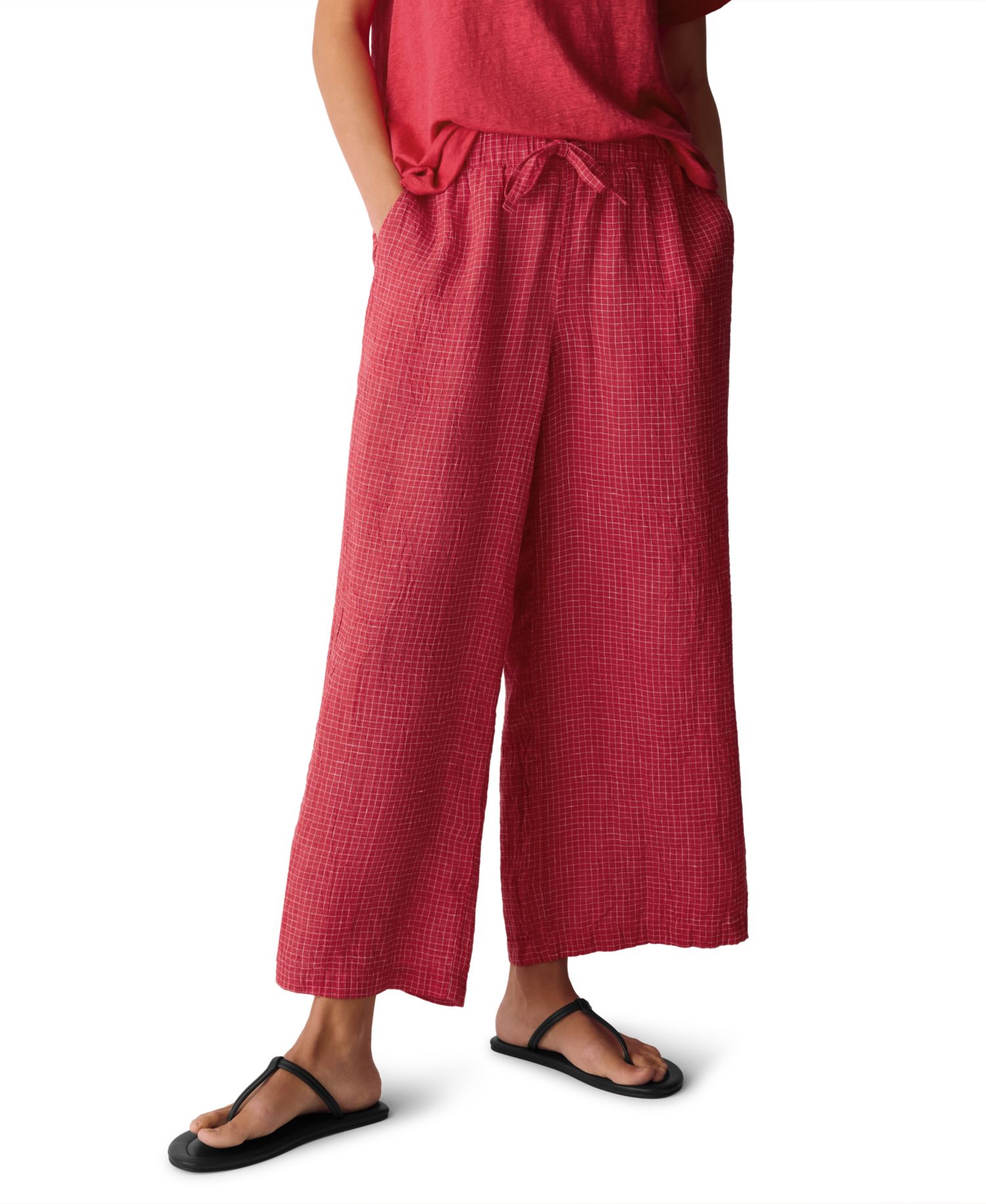 Women's Wide-Leg Ankle-Length Pants
