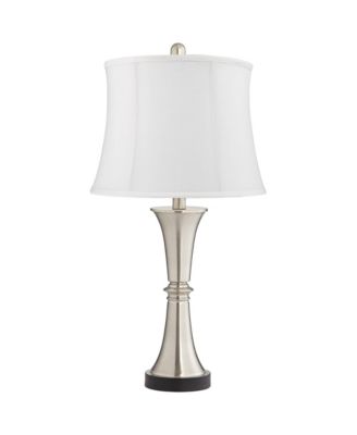 Seymore Modern Table Lamps 26" High Set of 2 Softback with USB Charging Port LED Touch On Drum Shade for Bedroom Desk