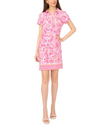 Petite Printed Zip-Front Dress