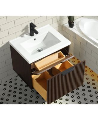 Diego 24" Floating Bathroom Vanity Walnut