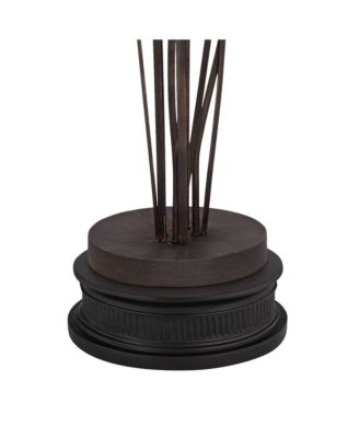 Rustic Farmhouse Vintage Floor Lamp 77 1/2" Tall 4-Light Cased Tulip Glass Shade for Living Room