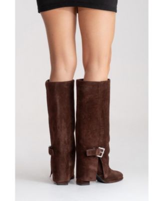 Women's Lojo Leather Block Heel Boot