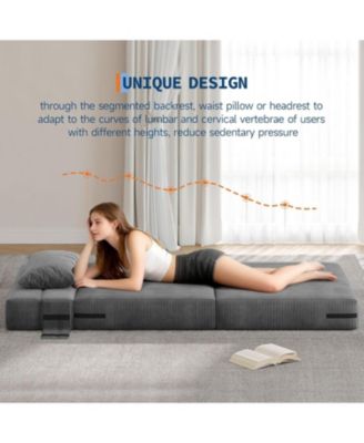 2-Pack Folding Sofa Bed Chair, Convertible Couch Bed, Multi-Functional Floor Sofa