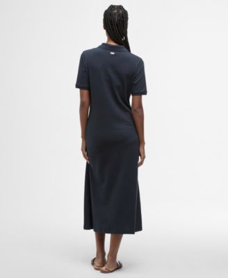 Women's Celeste Rib Collared Neck Midi Polo Dress