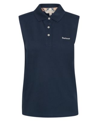 Women's Bowford Sleeveless Rib Collared Polo Top