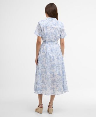 barbour margaret midi dress Robe Barbour Femme Margaret Midi Dress Safari