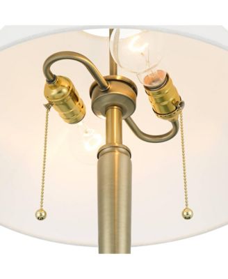 Brandi 27 1/2" Tall Modern Table Lamp Pull Chain Gold Brass Finish Metal Marble Single Living Room Bedroom