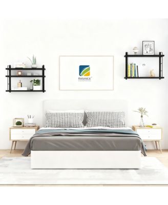 Wall Shelves Floating Wood Mounted Bookshelves Storage 40lb Capacity