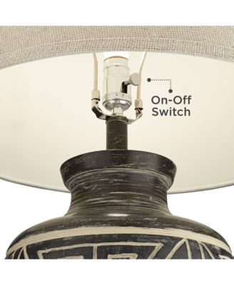 Rustic Southwestern Jar Table Lamp with USB Charging Port 32" Tall
