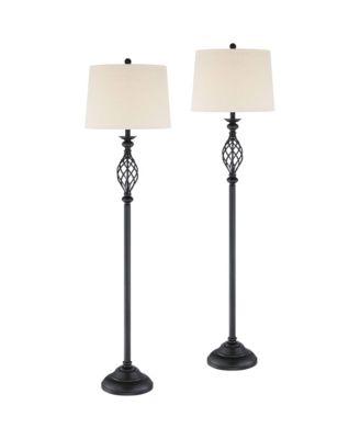 Annie Traditional 63" Tall Standing Floor Lamps Set of 2 Lights