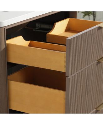 Aria 36" Bathroom Vanity Smoked Oak