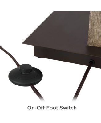 Industrial Rustic Farmhouse Arc Floor Lamp with USB 71 1/2" Tall