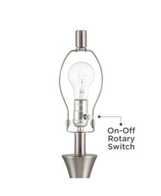 Koncave 24 1/2" High Modern Table Lamps Set of 2 Brushed Nickel Finish Metal Shade Living Room Bedroom