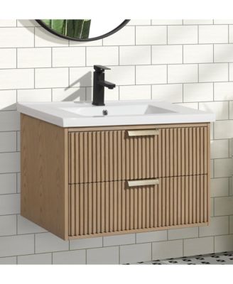 Diego 30" Floating Bathroom Vanity Oak