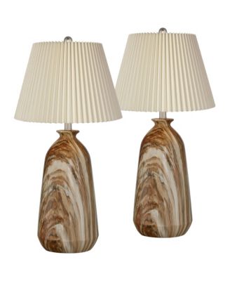 Carlton Modern Table Lamps 28" Tall Set of 2