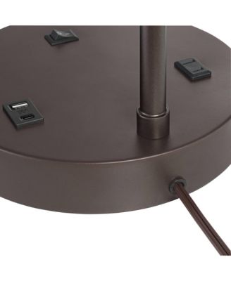 Colby 21" High Modern Desk Lamps Set of 2 USB Port AC Power Outlet Smart Socket