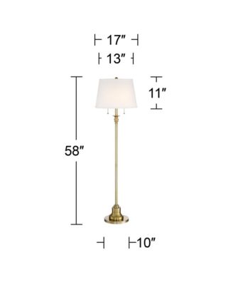Spenser Traditional 58" Tall Standing Floor Lamps Set of 2 Lights Pull Chain