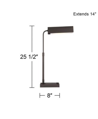 Harris 25 1/2" High Pharmacy Modern Desk Lamp USB Port AC Power Outlet Finish Metal Home Office Charging