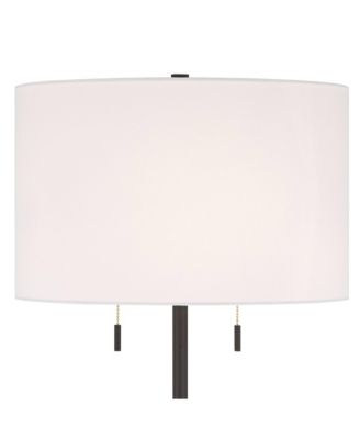 Deva Modern 61" Tall Standing Floor Lamp Side Table Pull Chain Metal Living Room Bedroom House Reading Office