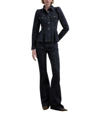 Women's Puffed Sleeve Denim Shirt