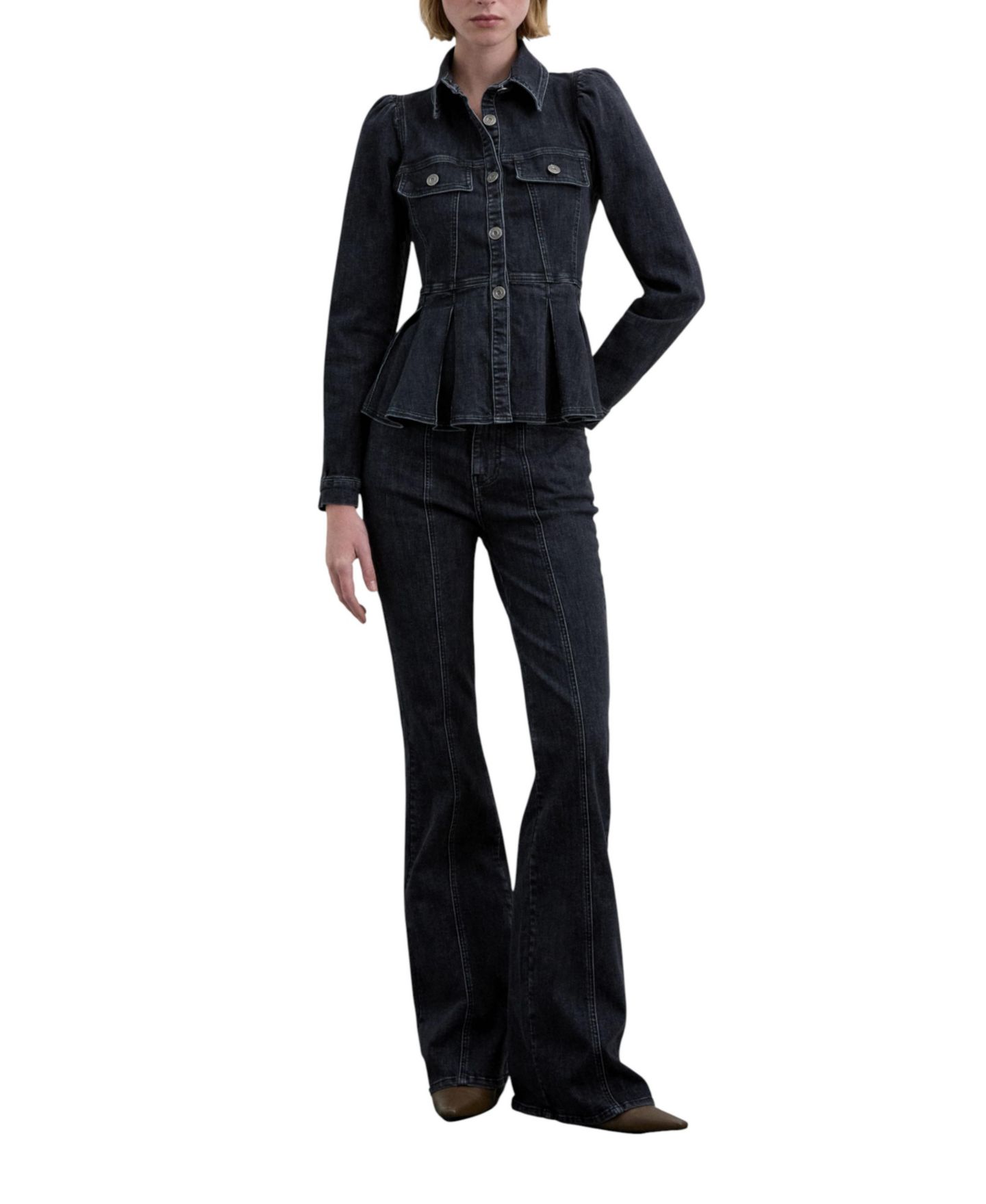 Женская рубашка Scalpers Puffed Sleeve Denim — фото 2