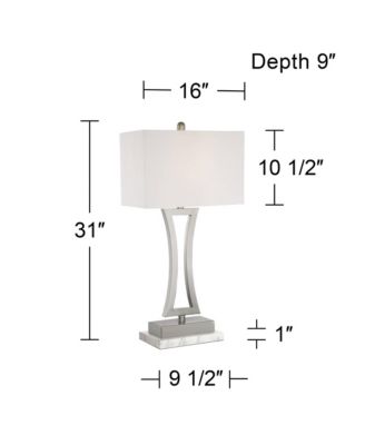 Roxie Modern Table Lamps Set of 2 with Marble Risers 31" Tall