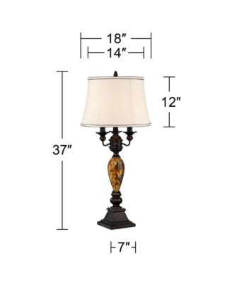 Mulholland Traditional Table Lamp 37" Tall Marbleized with USB Dimmer