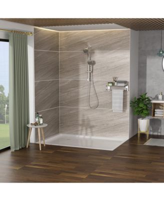 Multi Function Dual Shower Head - Shower System with 4.7" Rain Showerhead, 8-Function Hand Shower, Adjustable Slide Bar,Brushed Nickel