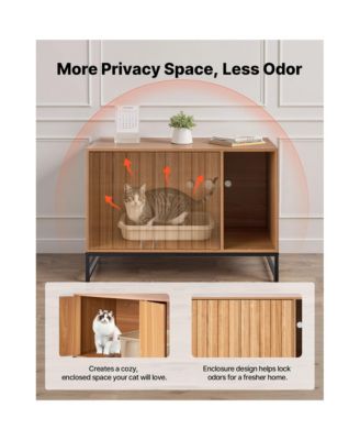 31.5 in. Hidden Cat Litter Box Enclosure Furniture with Scratch Pad Storage Waterproof Cabinet for Living Room Bedroom