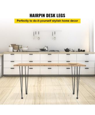 20 in Hairpin Table Legs Set of 4, Carbon Steel 3-Rod Furniture Legs with 880 lbs Total Load Capacity