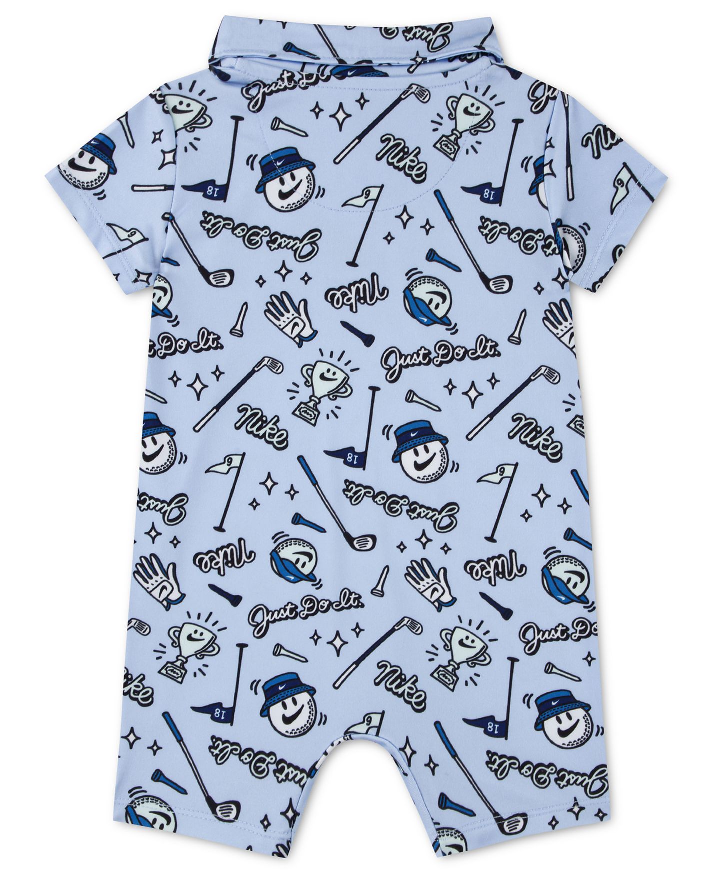 Комбинезон Nike Polo Golf Print Romper для мальчиков-малышей, цвет: Синий — фото 2