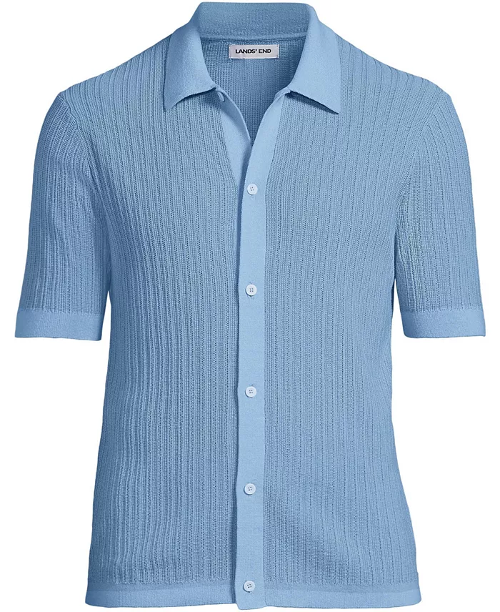 Men's Short Sleeve Lightweight Button Through Polo Shirts - thumbnail 6