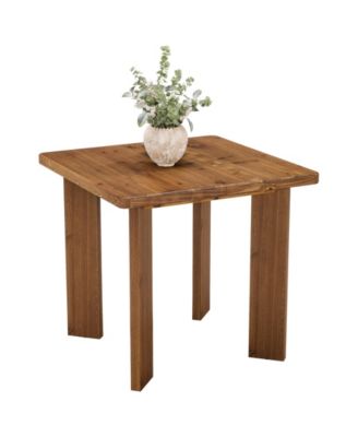 Solid Wood Square Dining Table, 31.5-Inch Farmhouse Small Kitchen Table