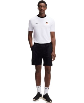 BOSS by Men's Stretch-Cotton Germany Country Flag Logo T-Shirt