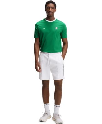 BOSS by Men's Stretch-Cotton Mexico Country Flag Logo T-Shirt