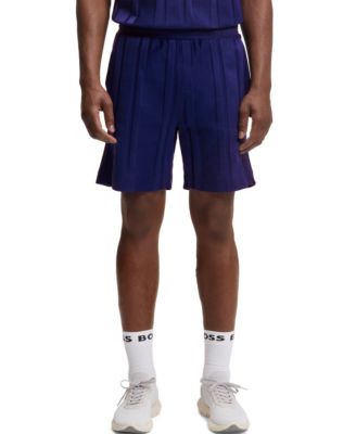 Men's Cotton-Jersey Lustrous Stripe Shorts