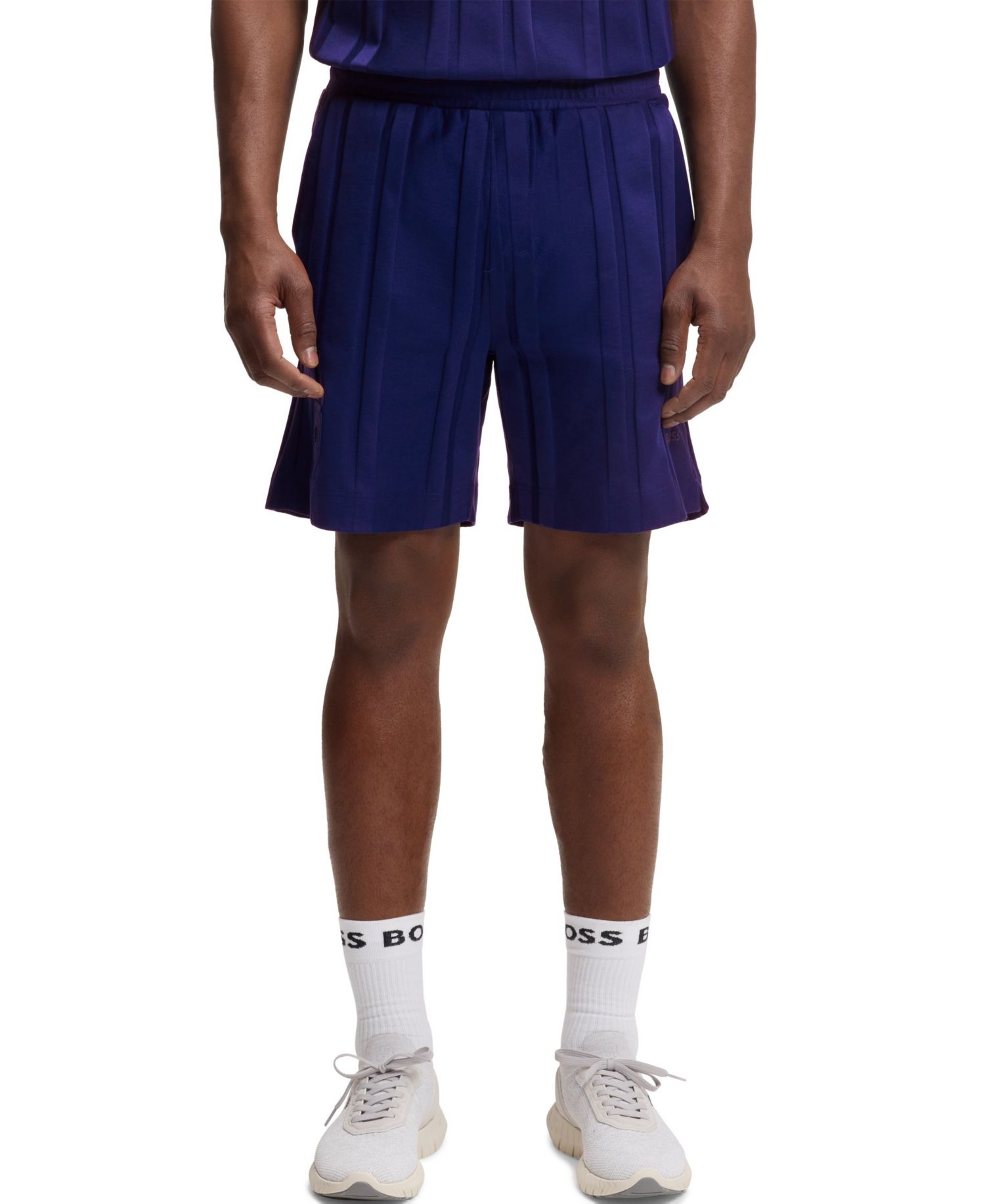 Men's Cotton-Jersey Lustrous Stripe Shorts