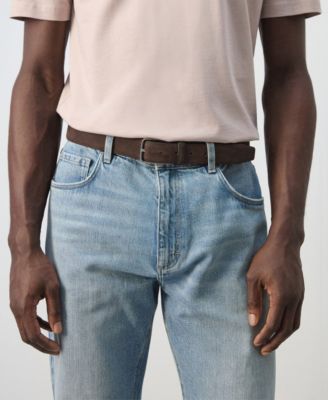 Men's Straight Fit Cotton-Linen Jeans