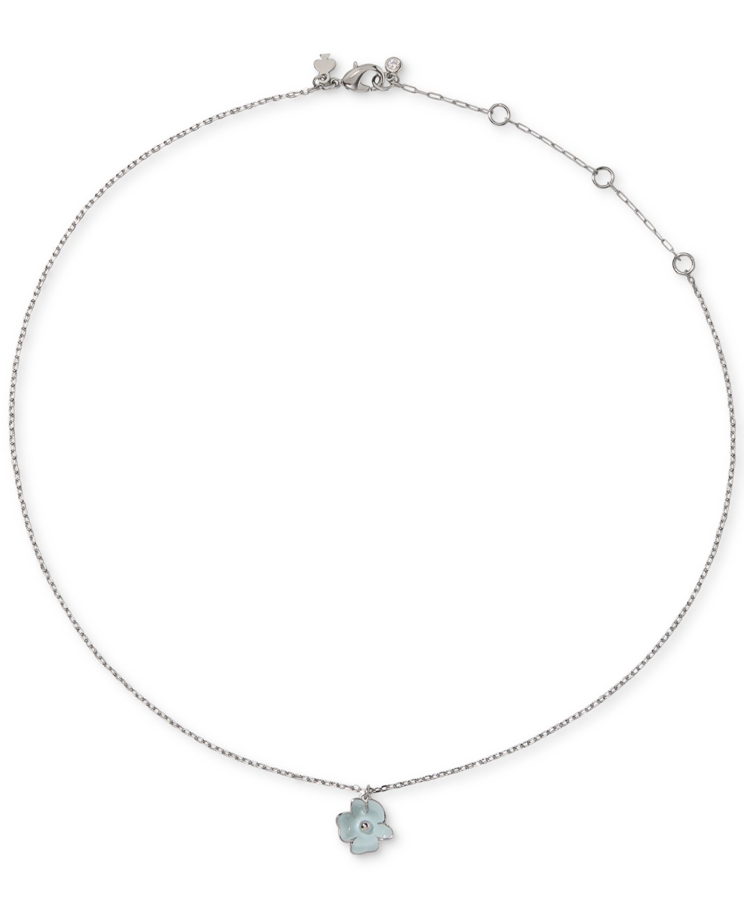 Golden Bloom Cubic Zirconia Flower Pendant Necklace