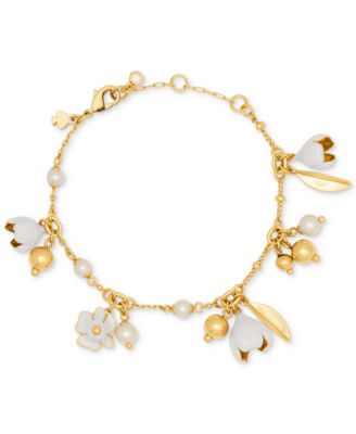 Cubic Zirconia & Glass Golden Bloom Bracelet