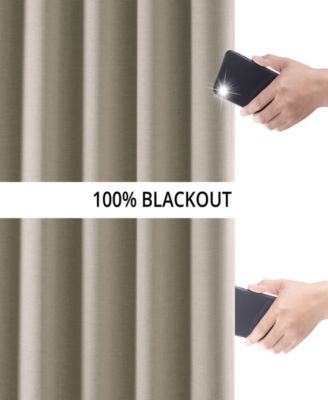 Faux Linen Hotel Blackout Curtain