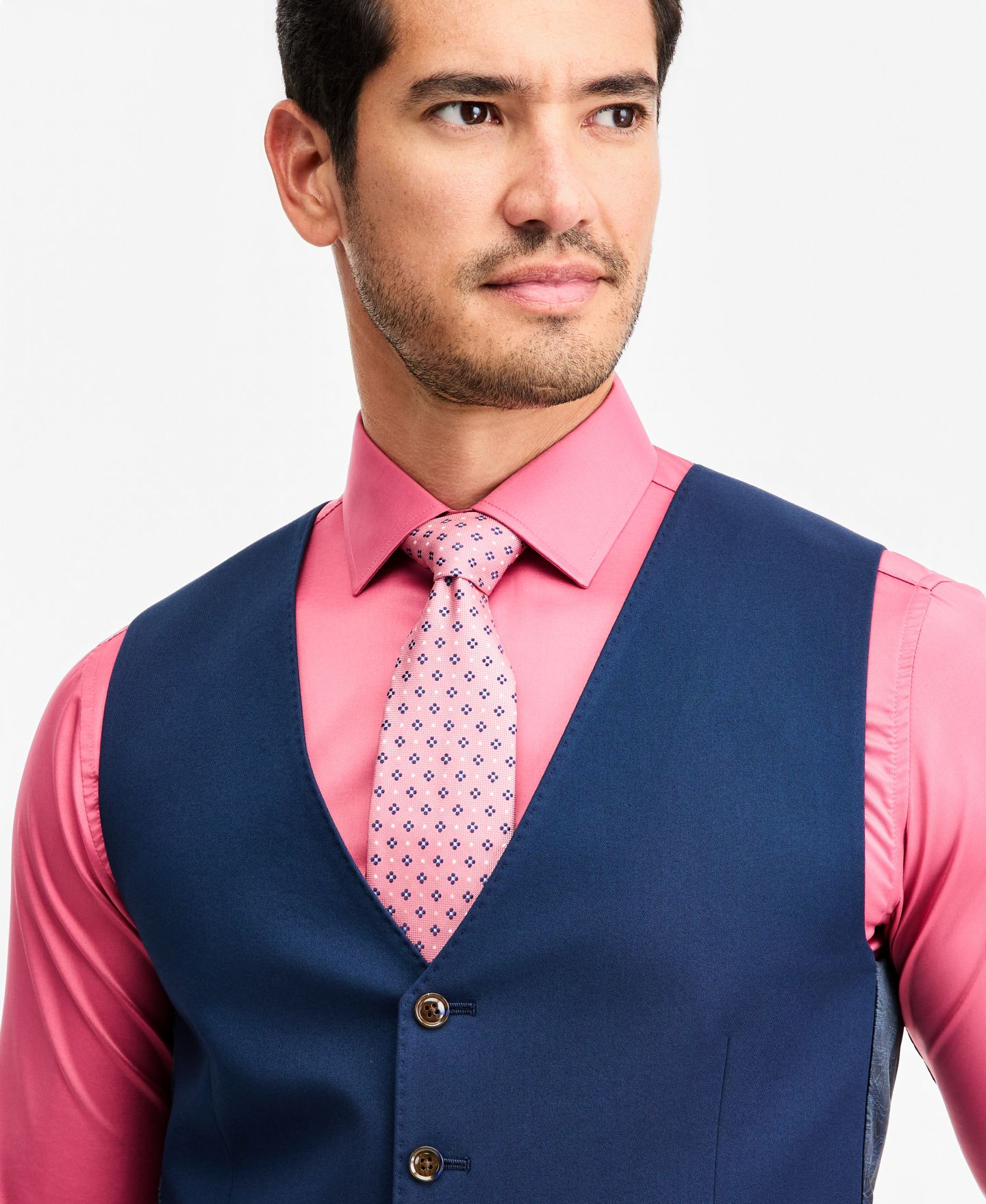 Мужской жилет Tayion Collection Classic-Fit Navy Suit Separate Vest, цвет: Тёмно-синий — фото 2