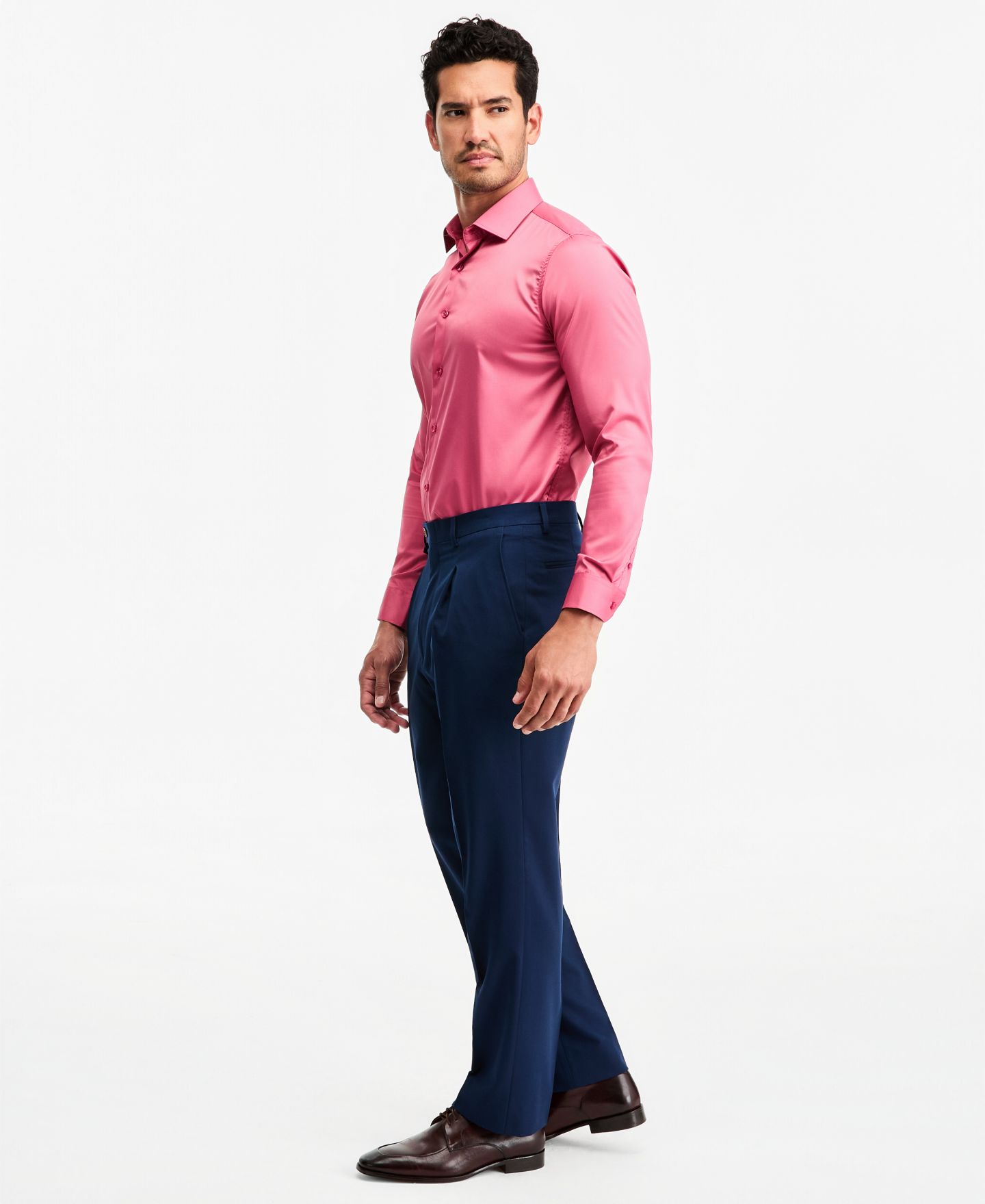 Мужские брюки Tayion Collection Classic-Fit Navy Suit Separate, цвет: Тёмно-синий — фото 2