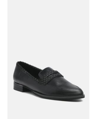 Womens NADIA Leather Penny Loafers